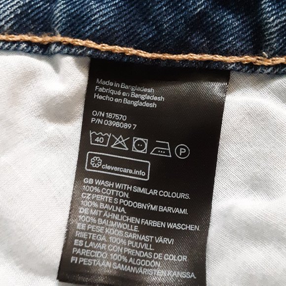 NWOT H & M High Waist Jean Shorts Sz 8 - Picture 4 of 11